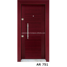 Preço barato Luxo Vista Industrial Mahogany Veneer Coated Exterior Stell Door